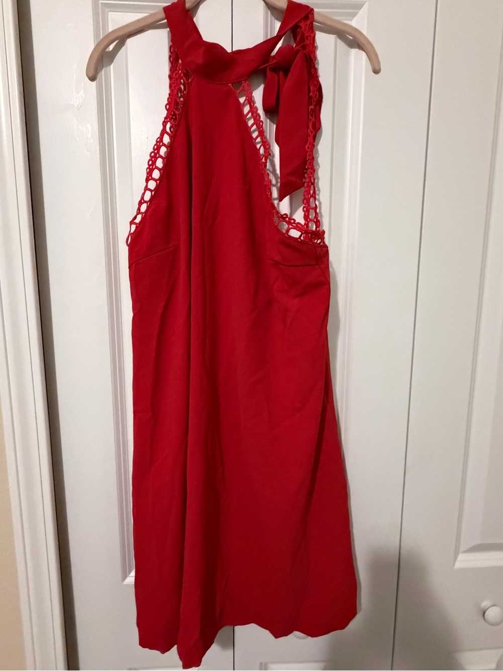 NWT Cupshe Red Halter Backless Mini Dress - Picture 3 of 5